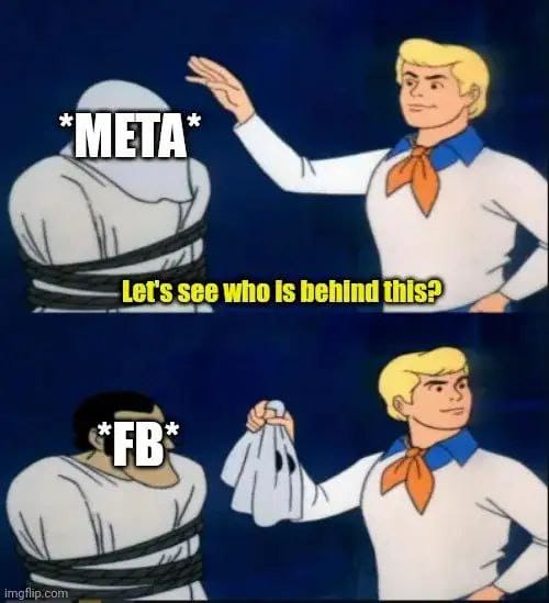 Facebook to Meta Meme
